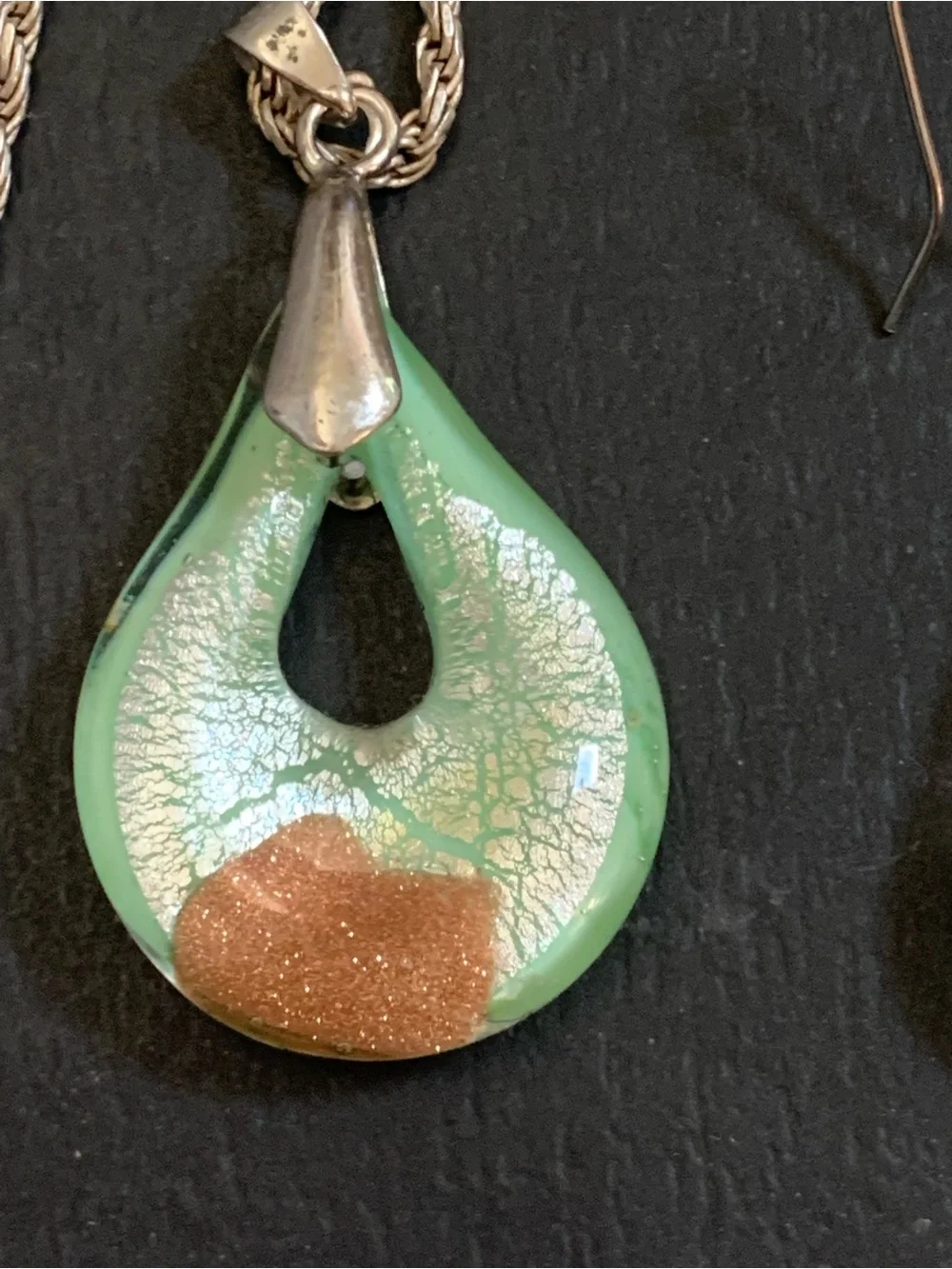 Made in Italy Sterling Silver Murano Glass Teardrop Necklace & Earring Set